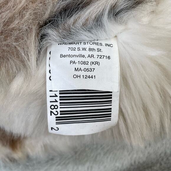 Realistic Bunny Rabbit Plush Holland Lop Mottled Spotted Brown Stuffed Animal - Picture 11 of 11